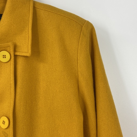 Metropolitan  Wool double breasted blazer jacket 2 pockets career crop elegant - Picture 6 of 16